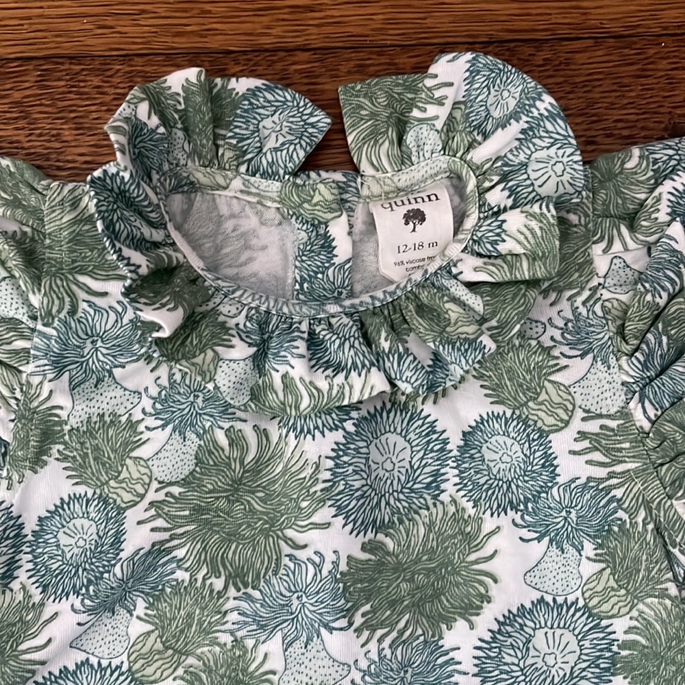 Girls KATE QUINN Flutter Ruffle Top Size 12-18M - Picture 2 of 4